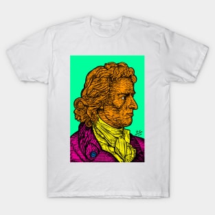 FRIEDRICH SCHILLER ink and acrylic portrait T-Shirt